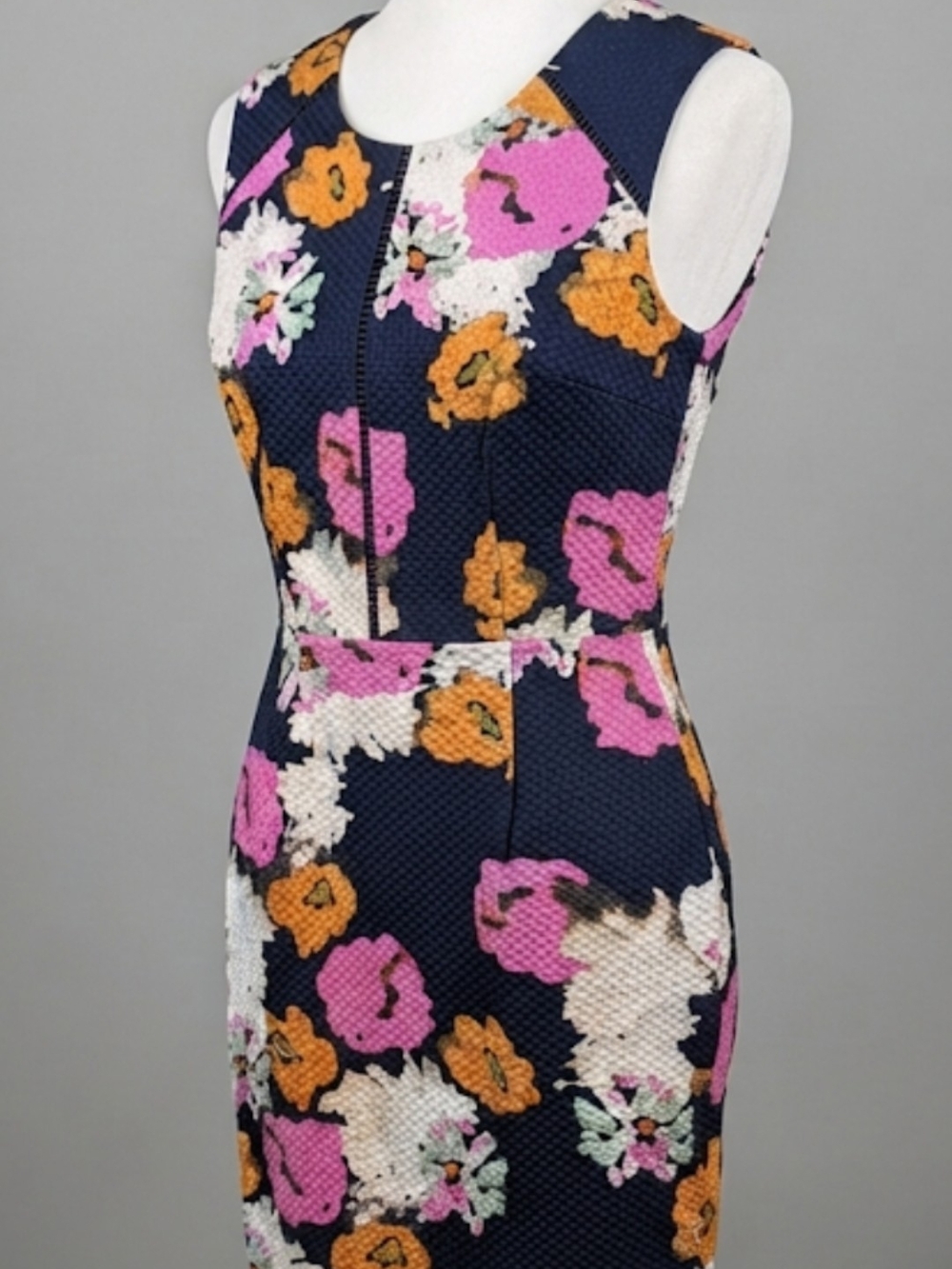 J.Crew Floral Print Textured Sheath Dress - Size 0P